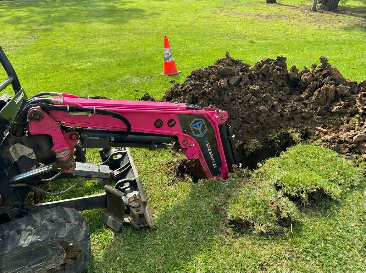 Test Pits for Soil Sampling
